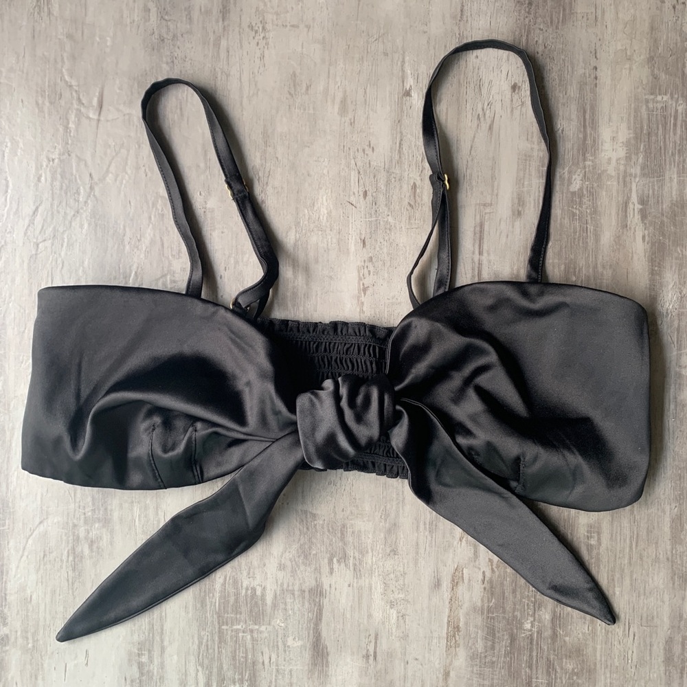 Victoria’s Secret Bandeau black satin bralette
